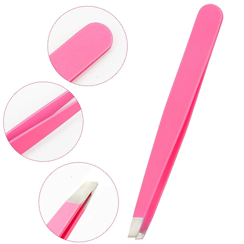 1 Pc Eyebrows Tweezers Trimmer Professional Beard Eyelash Brow Face Hair Removal Tweezer Beautfy Makeup Stainless Steel Tools 240626