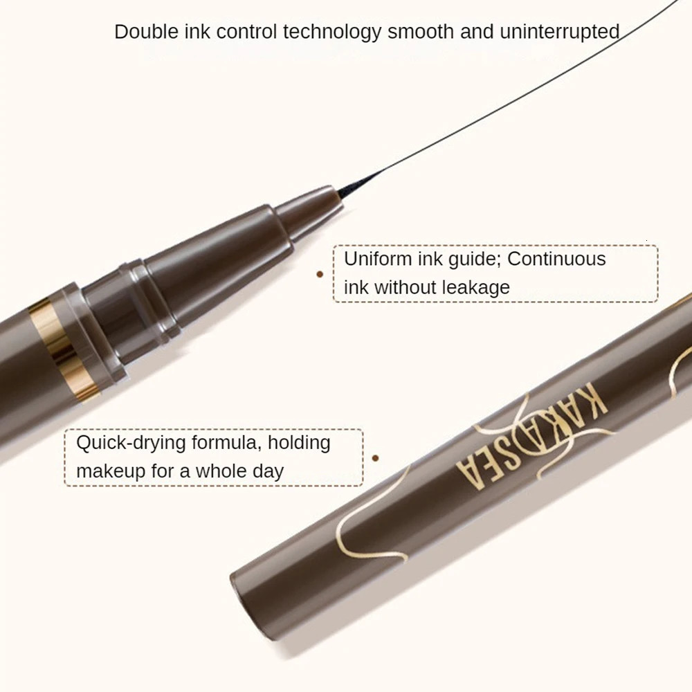 Ultra-fine Silky Eyeliner Quick-drying Eyeliner Waterproof And Sweat-proof Fixed Eyeliner Natural Long-lasting Eyes Makeup 240626