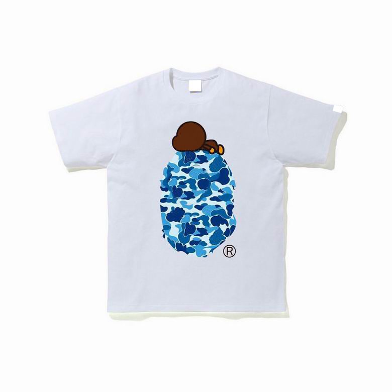 Bathing App Shirt Short Sleeve Mens Womens Same Tshirt Hip Hop Crew Neck Sweatshirt Bapehoddie Y2k Streetwear Graphic Tee Fashion Versatile Summer Bap T Shirt Dea