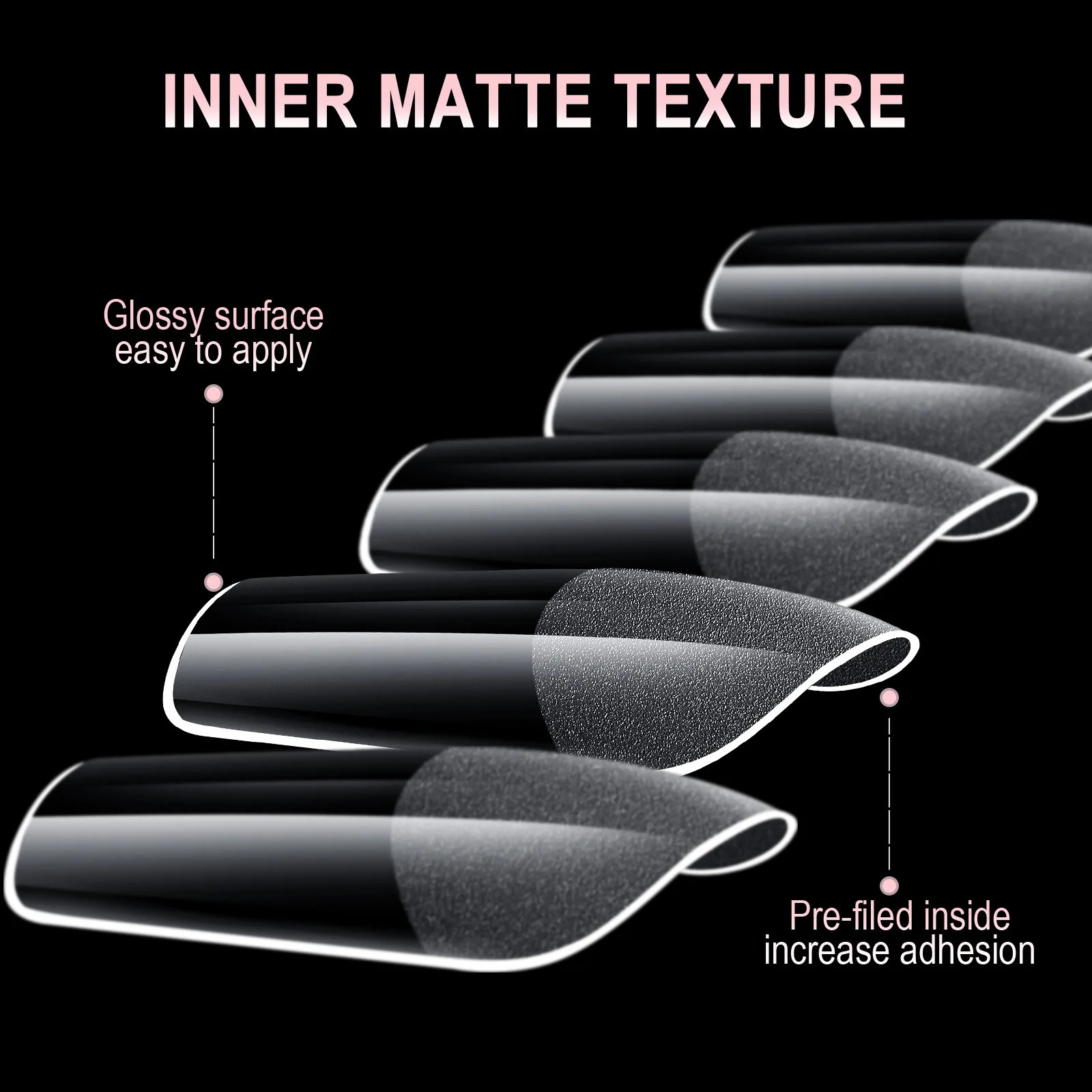 600Pcs Full Cover Press On Nail Tips Stiletto Almond Square Coffin French False Fake Soak Off Gel Nail Extension Tips Capsule 240625