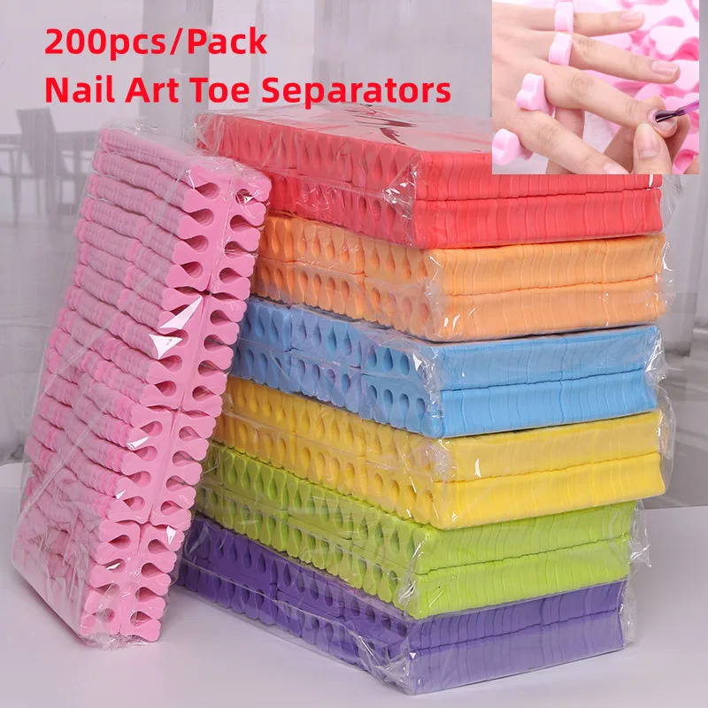 200pcs Toe Separators Fingers Foots Sponge Soft Manicure Pedicure Pack Nail Art UV Gel Nail Beauty Tools Professional Nail Kit 240625