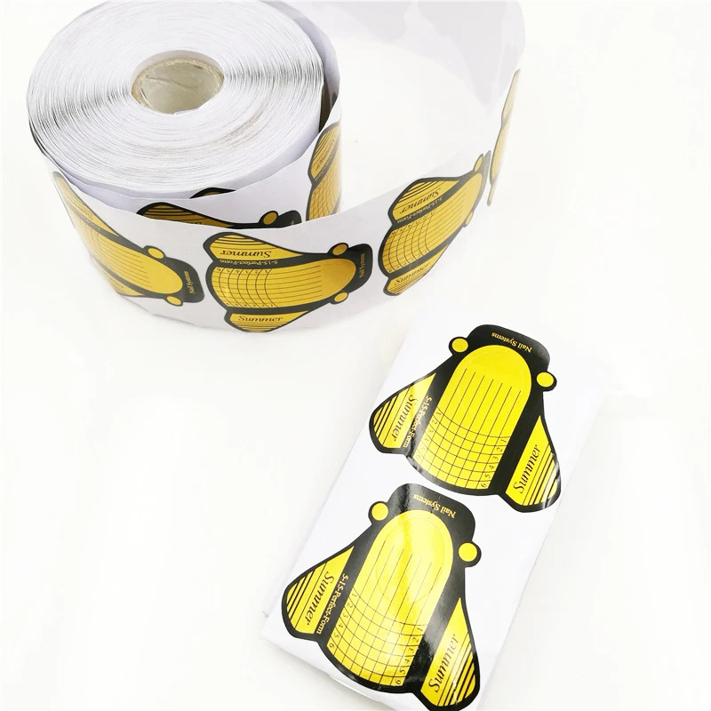 50100500pcs Nail Forms Gel Extension Sticker French Acrylic Curve False Nails Art DIY Guide Form Manicure Art Tools 240625