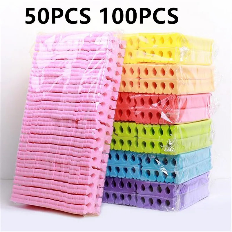 50100pcs Pink Sponge Finger Toe Separators Nail Polish Feet Care Toe Separators Manicure Pedicure Nail Art Tool Bulk Wholesale 240625
