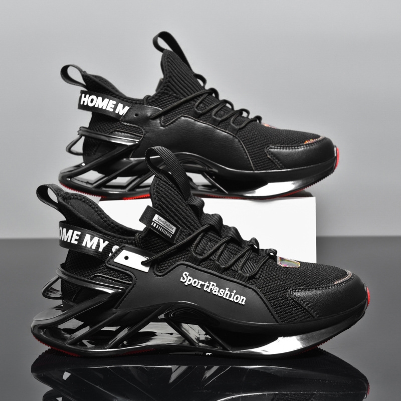 Men Athleisure Shoes Spring And Autumn Sports Leisure Increase Fashionable Shoes Running Shoes Summer Breathable Match Men'S Large Size Blade Sho