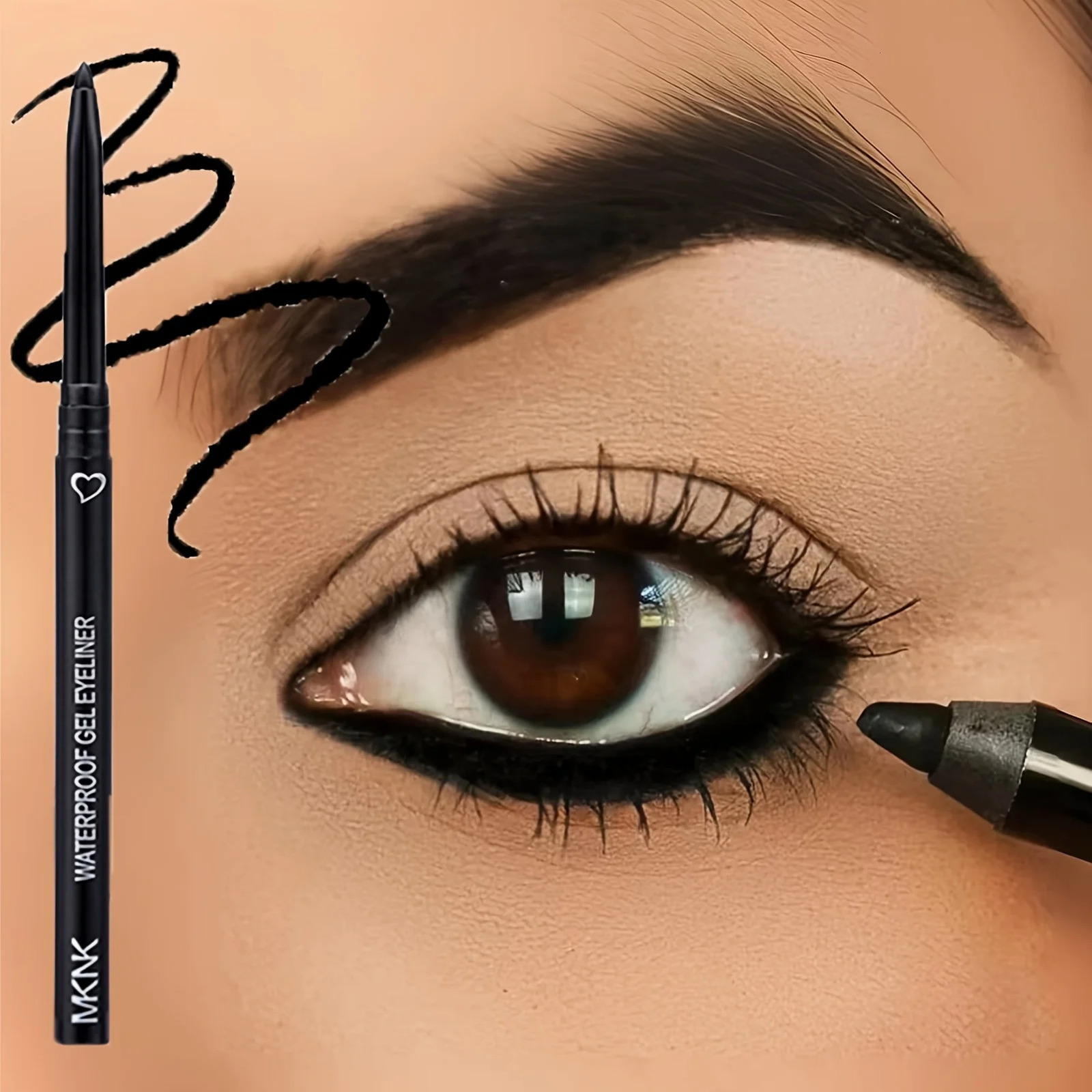 2 In 1 Eyeliner Lip Liner Gel Pencil Waterproof Long-lasting White Black Brown Easy Wear Eyeliner Makeup For Eyes 6 Colors Optio 240625