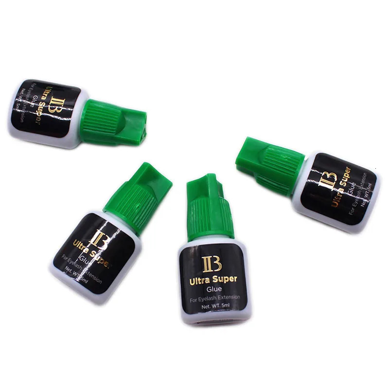 IB Ultra Super Glue Individual Fast Drying Eyelash Extensions Glue Green Cap 5ml Korea Adhesive Black Beauty Tools 240626