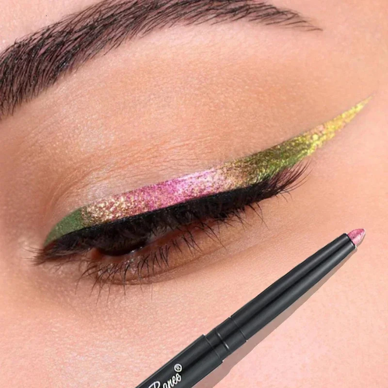 Glitter Aurora Eyeliner Pen Multi Chrome Eye Liner Lasting Shiny Metallic Eyeshadow Lying Silkworm Green Purple Makeup Pigment 240625