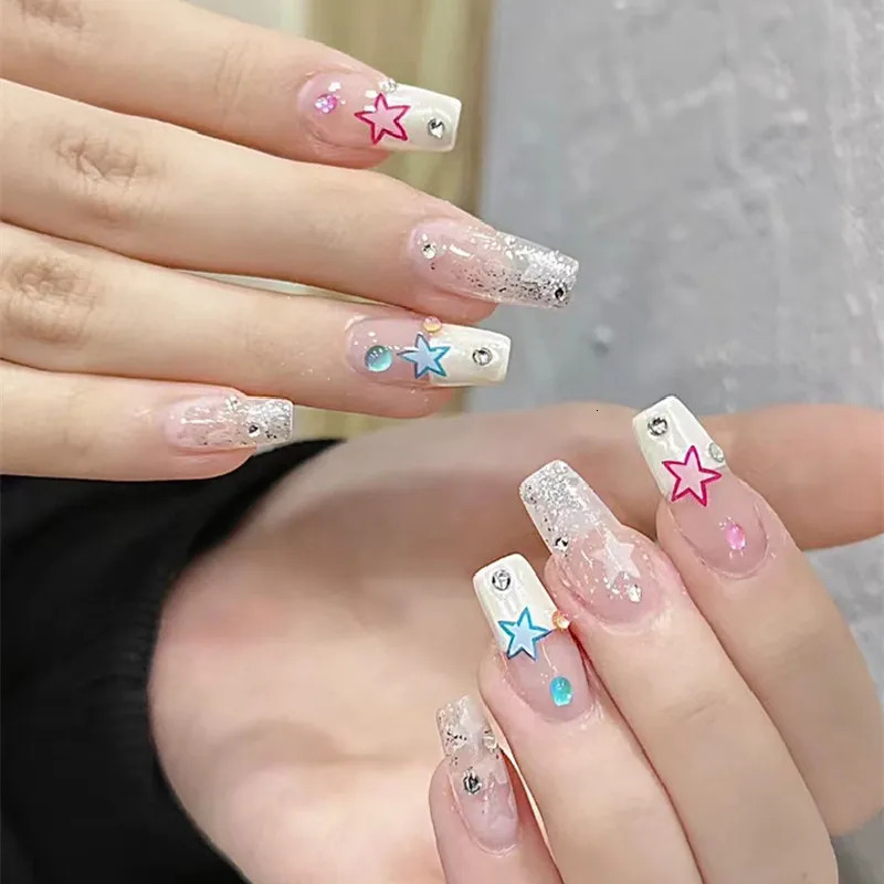 7 pieces of nail backing adhesive template stickers heart-shaped butterfly sliders hollow spray stickers French handpicked stickers 240625