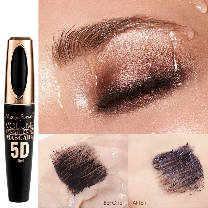Colorful 5D Volume Mascara Lasting Styling Waterproof Quick Dry Blue Purple Curling Lengthen Long Eyelash Silk Extension Cream o240625