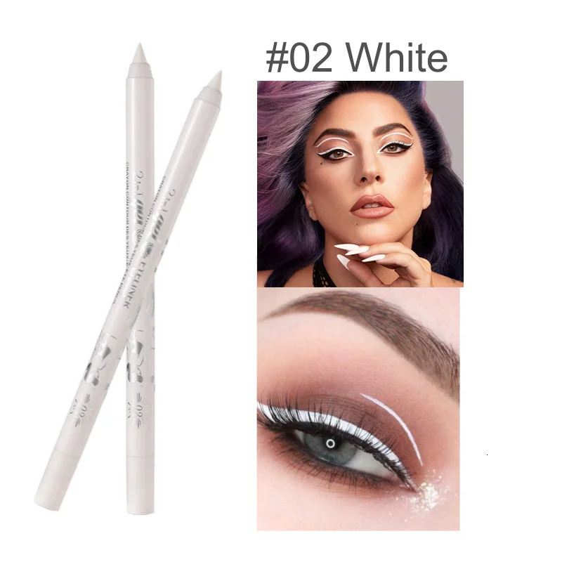 Waterproof Eyeliner Gel Pen Colourful Cosmetic Pigmented Make up Eyeliner Pencil Black White Makeup Products For Womens Makeup 240625