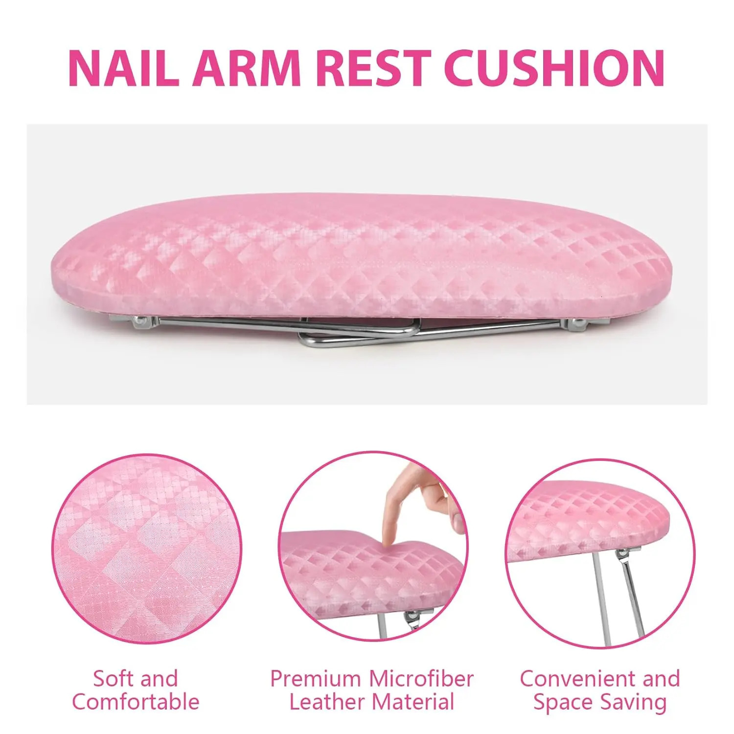 Nail Arm Rest Professional Microfiber Leather Nail Hand Rest Stand for Acrylic Nails Cushion Hand Holder with Non-slip 240625