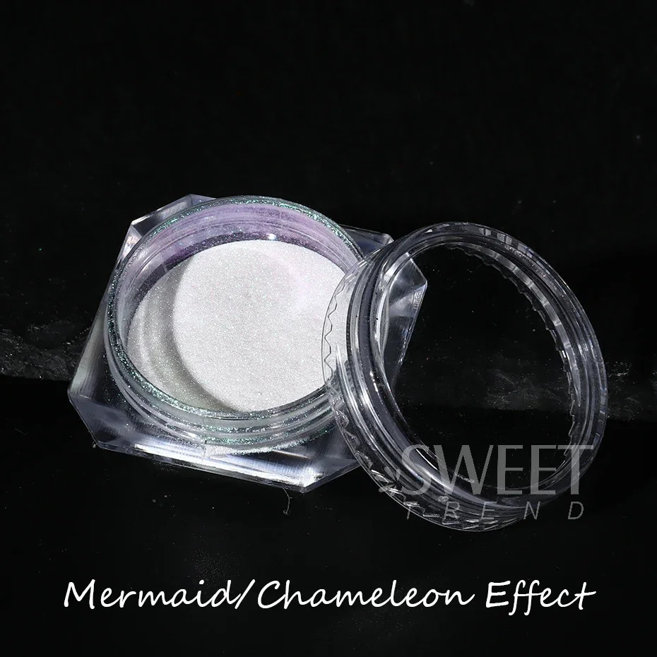 2pcs Rainbow Mirror Nails Glitter Powder Mermaid Unicorn Chrome Pigment Aurora Rub Dust Glimmer Manicure Decor Accessories Flash 240625
