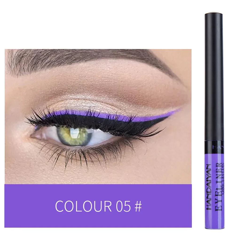 HANDAIYAN 22 Color Matte Liquid Eyeliner Waterproof Quick Dry Eyeliner Sexy Easy Makeup Lasting Portable Multicolor Eyeliner Pen 240626