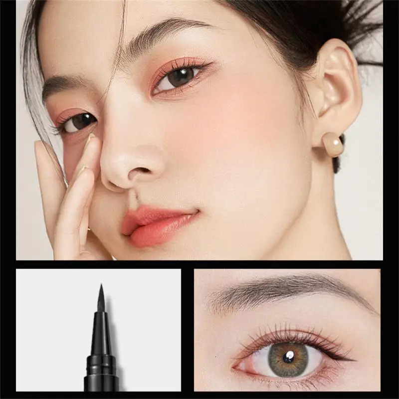 1/2/3PCS Small Gold Pen Quick-drying Eyeliner Waterproof Long-lasting Eyeliner Black/Brown Eyes Makeup Liquid Eyeliner Pencil 240625