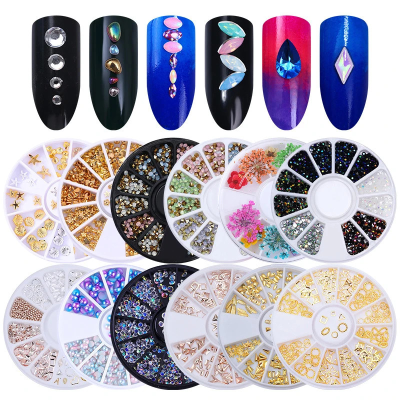 Nail parts nail art sparkling rhinestones crystal gemstone beads decorative accessories professional nail products 240625
