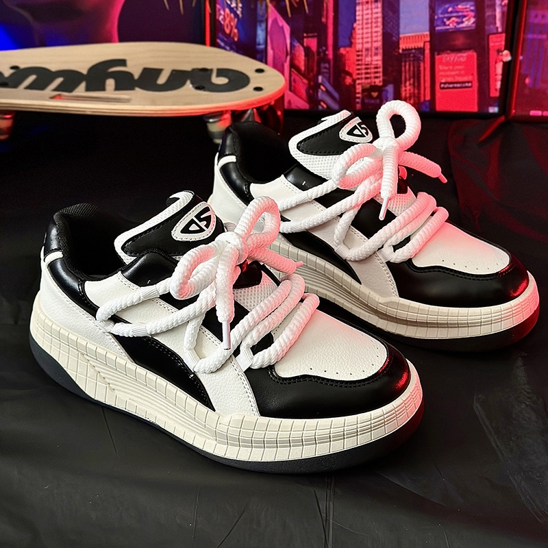 Niche design Black Warrior bread shoes men's casual new national tide brand pops shoes skateboarding shoes