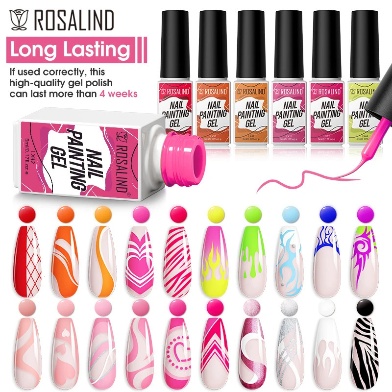 ROSALIND solid gel nail polish flash gel varnish suitable for nail processing nail art foundation top coating UV lamp semi anent G 240625