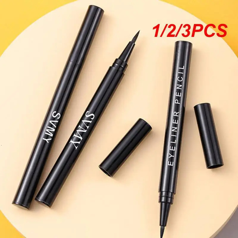 1/2/3PCS Small Gold Pen Quick-drying Eyeliner Waterproof Long-lasting Eyeliner Black/Brown Eyes Makeup Liquid Eyeliner Pencil 240625