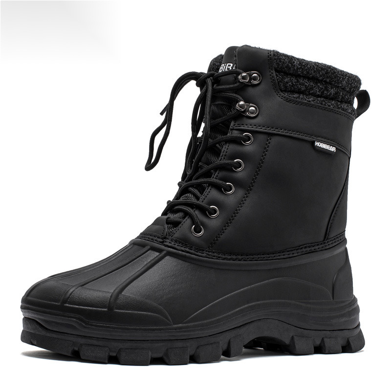 Snow Men S Boots Adult Winter Mid Barrel Work Shoes Cold Ski Warm Cotton Ddmysaturn