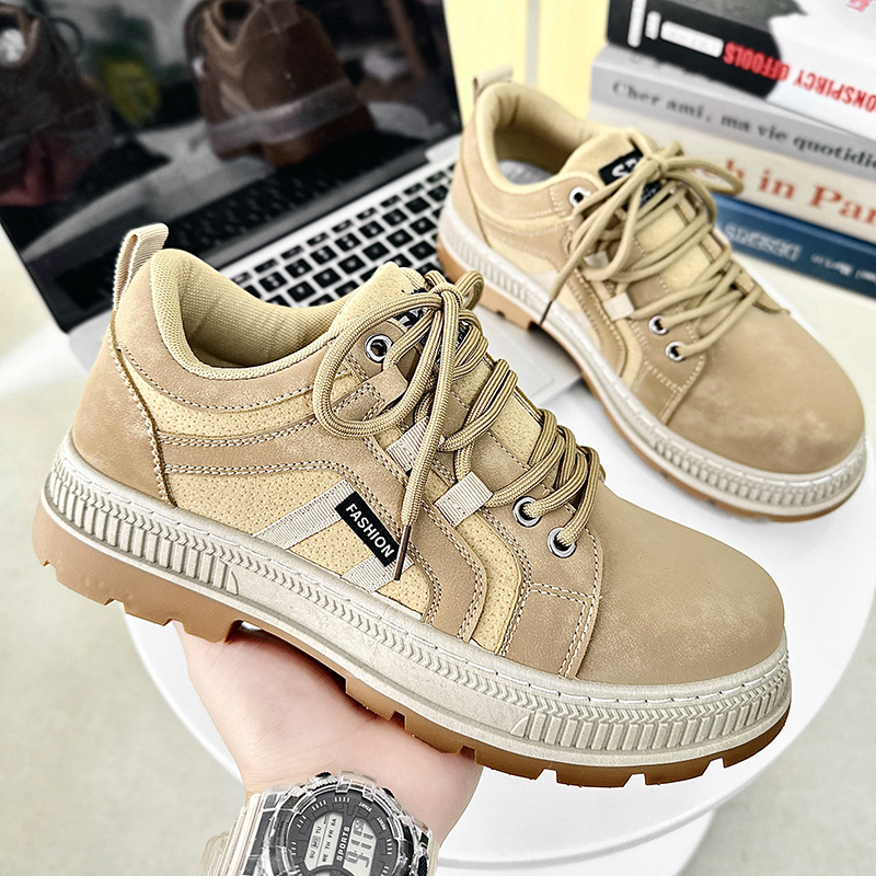 High-end men's shoes 2024 new season of autumn and winter leather shoes men's retro England workwear casual shoes 232