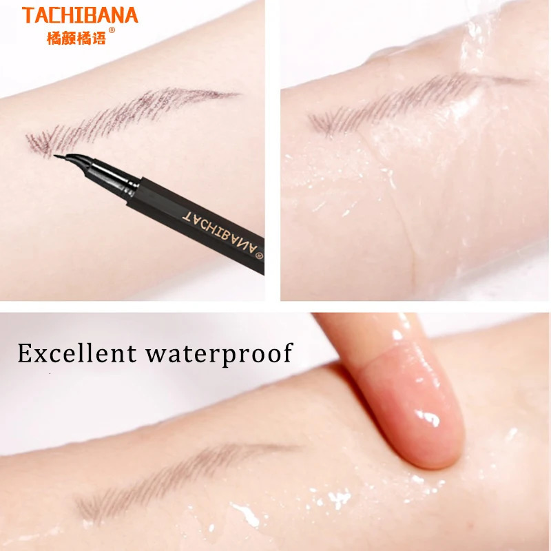 Keep 3days Liquid Eyebrow Pencil Tattoo 0.01MM Ultra Thin Head Fine EyeLiner Pen Waterproof Long Lasting Microblading 240625