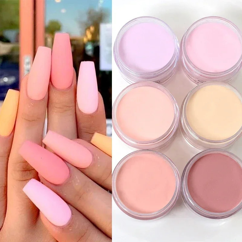 15g Acrylic Powder Light Color Carving Nail Polymer Tip Extension Crystal Powders Manicure Professional Nails Art Accessories 240625