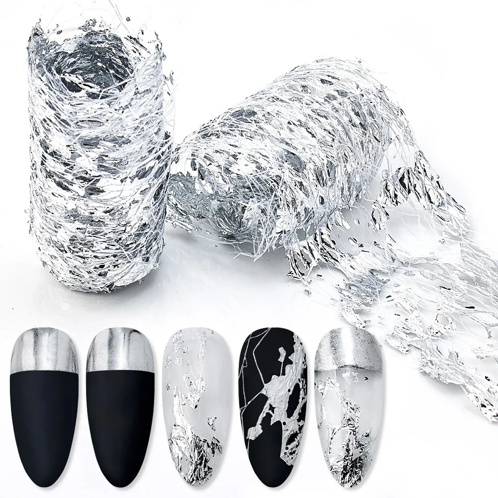 3D metal wire mesh nail stickers gold and silver tape metal stickers metal wire mesh stickers 240625