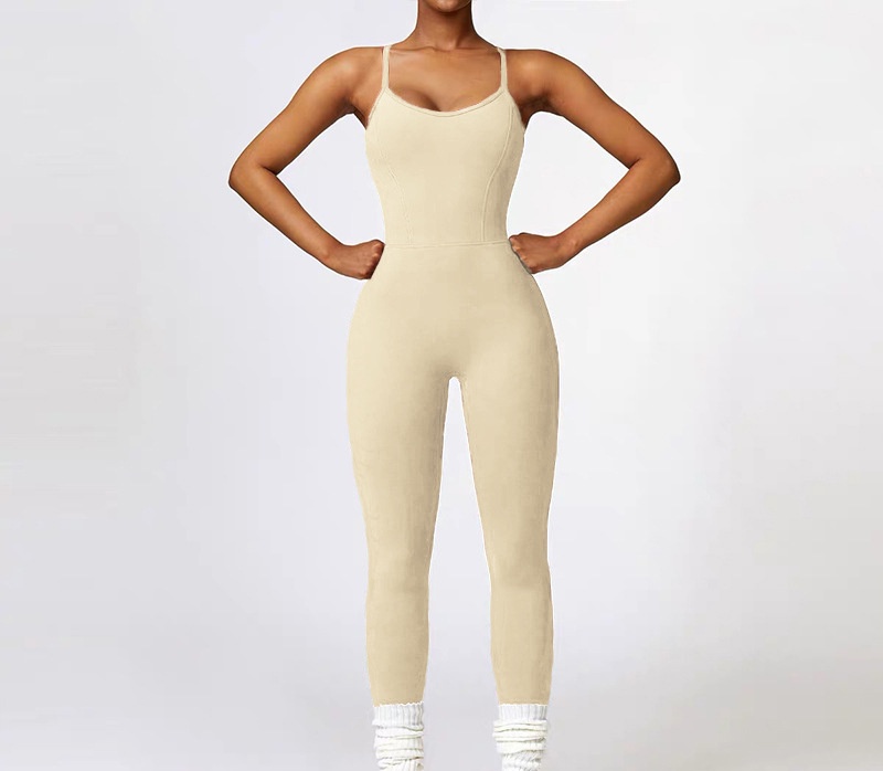 A363 Women Yoga Jumpsuit Seamless Sexy Peach Hip Dress Fiess Outdoor Sports One-Piece Bodysuit