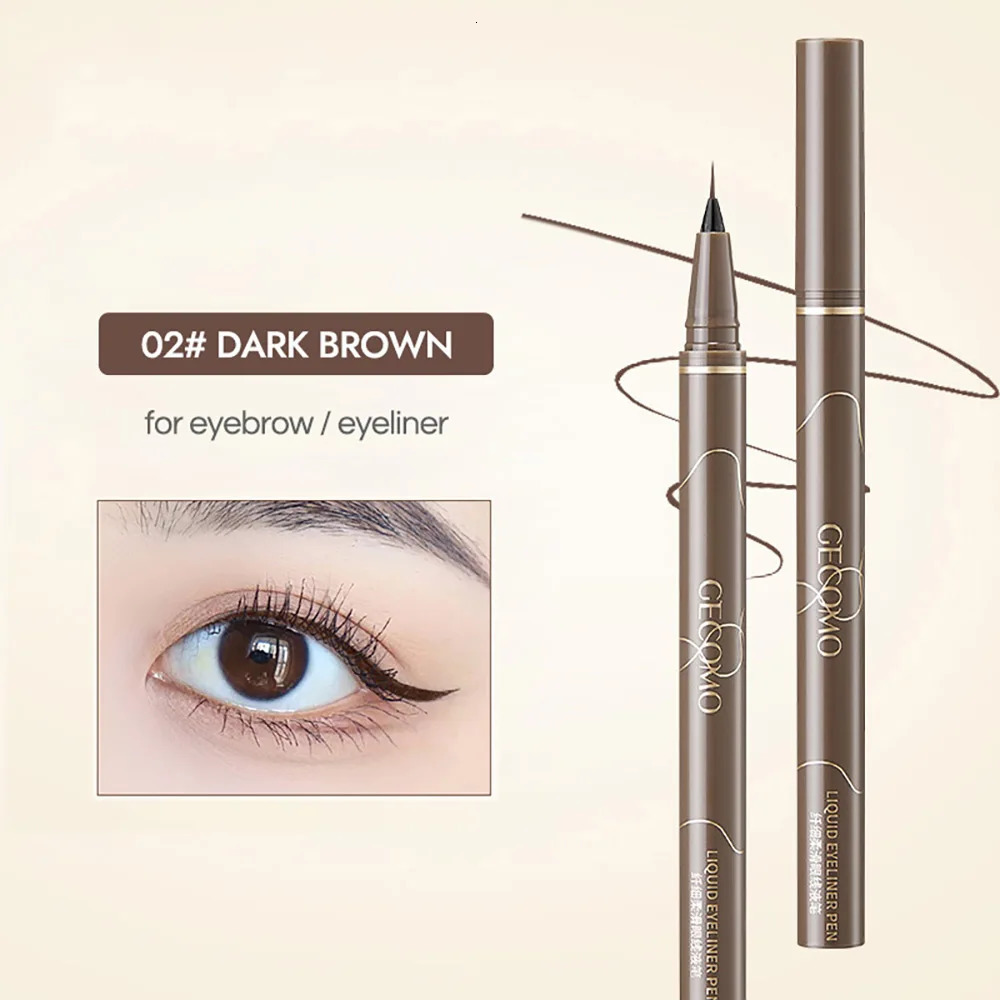 0.01mm Super Slim Quick Dry Liquid Eyeliner Waterproof Long Lasting Color No Smudging GECOMO Eyeliner Pencil o240626