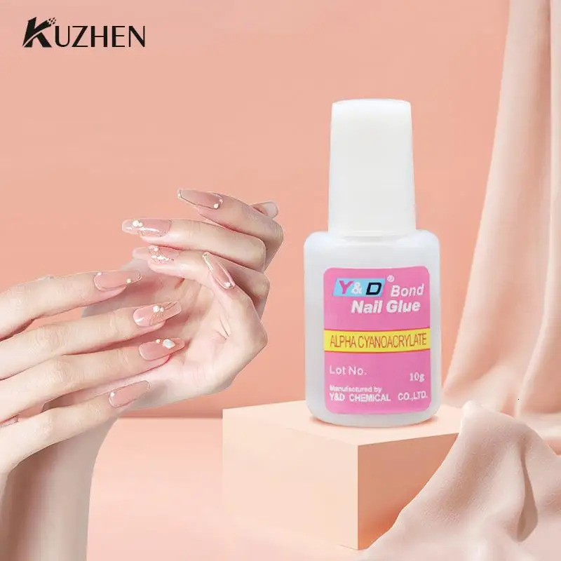 Strong Nail Glue Adhesive With Brush False Nails Glitter Acrylic With Brush 240625