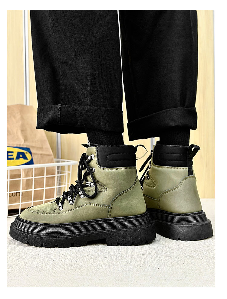 Martin boots British style leather boots thick bottom 2023 fall and winter new men's boots snow boots men