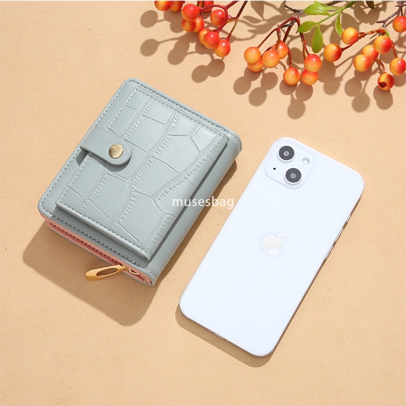 Classic and Practical Crocodile Pattern Multi Card PU Leather for European and American Women Designers Simple and Casual Large Capacity Change Bag Ca