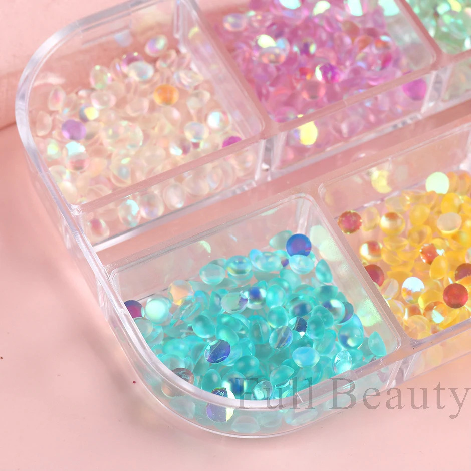 Acrylic Mermaid Ball Nail Art Decoration 3D Crystal Teardrop Colorful Jewelry Charm Kawaii Jewelry Accessories LY2052 240625