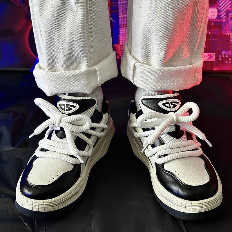Niche design Black Warrior bread shoes men's casual new national tide brand pops shoes skateboarding shoes