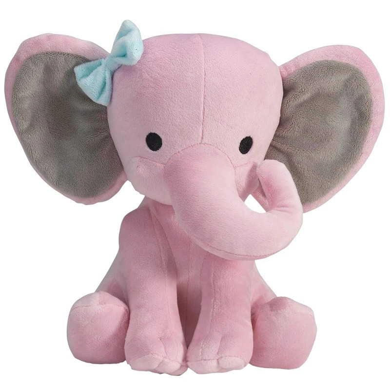 25cm Gray Elephant Plush Toys Kawaii Animals Soft Sleeping Stuffed Pillow Doll Plushie for Baby Room Decorative Gifts 240625 Y260128