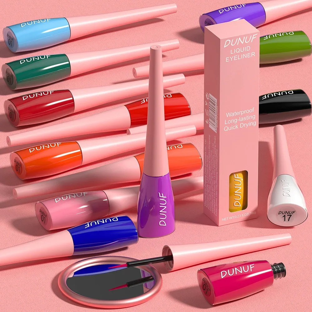 18 Colors Waterproof Matte Colorful Liquid Eye Liner Pen Green White Pink Purple Lasting Smooth Quick Drying Eyeliner Pen Makeup 240625