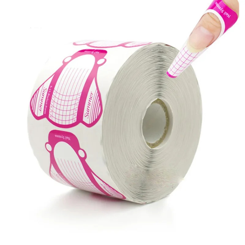 French Nail Form Tips Acrylic UV Gel Extension Curl Form Nail Gel Sticker Art Guide Mold Manicure Stencil Acrylic Tools 240625