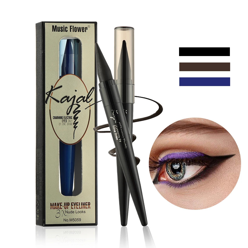 1pc Waterproof Eyeliner Black/Blue/Brown Matte Longlasting Eye Makeup Beauty Tools Quick Drying Smudge-proof Eyeliner Pencil 240625