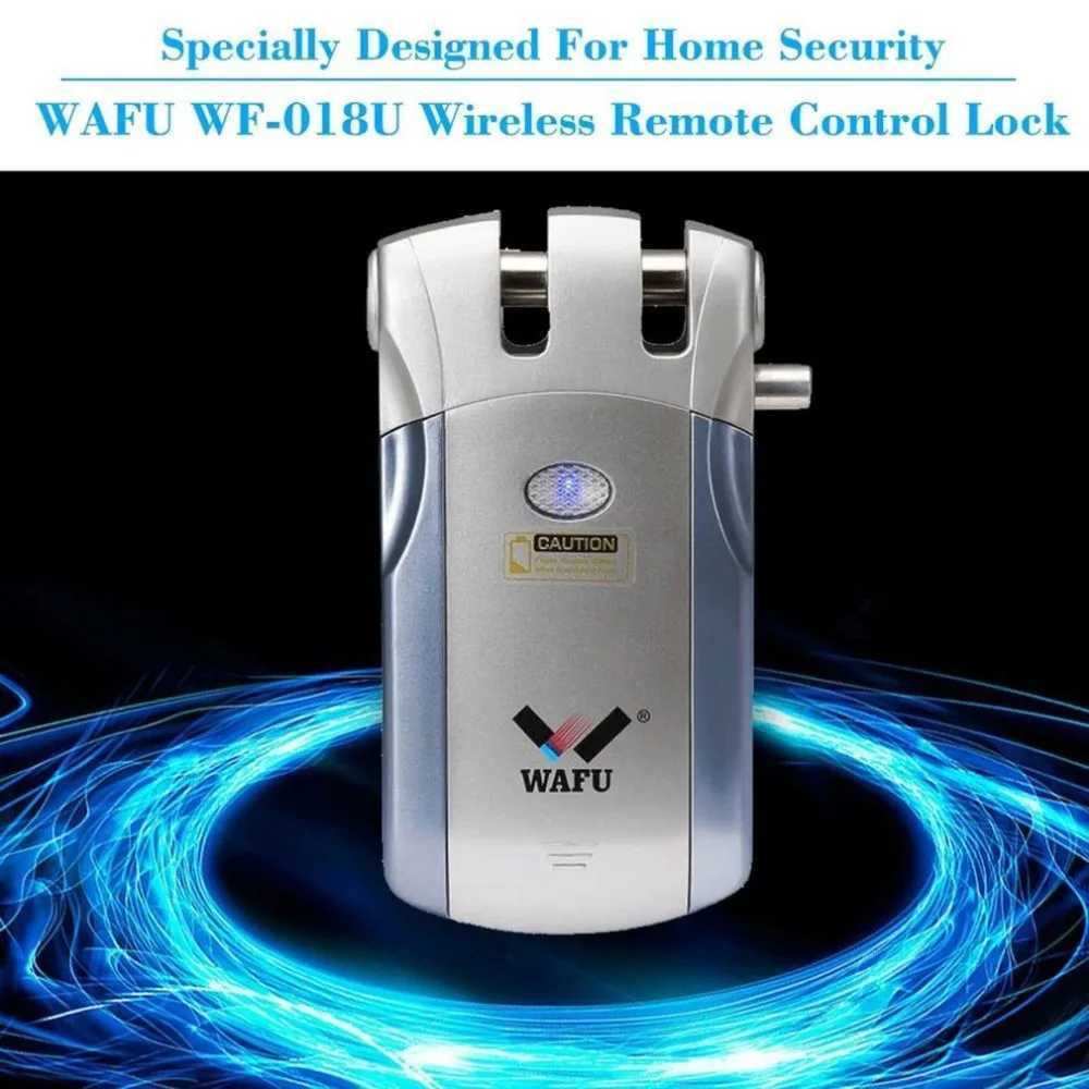 Smart Lock Wafu WF-019 wireless electric door lock intelligent keyless safety door lock with 4 remote controls easy to install