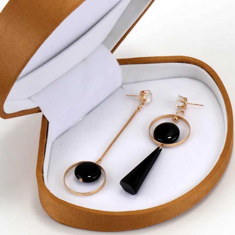 Charm Asymmetric AB Version Circle European And American Fashion Exaggerated Long Earrings Personality Pendientes Boucle OreilleFemme
