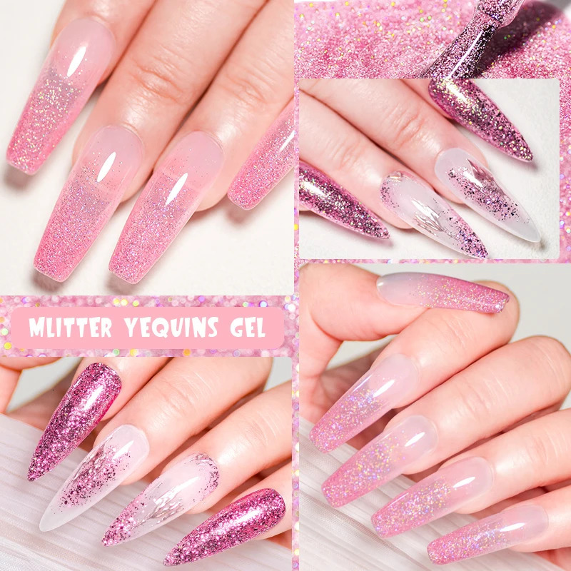 Mtssii 6ml holographic glitter gel nail polish spring color sparkling sequins soap UV LED varnish nail art decoration 240625