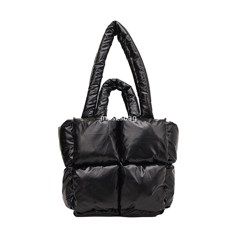 Korean Fashion Trend Autumn and Winter New Large Capacity Tote Bag Space Bag Single Shoulder Bubble Bag Space Cotton Fashion Down Bag