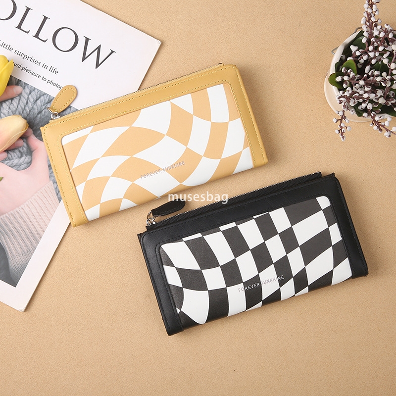 Fashionable Women's Advanced Sense New Korean Classic Retro Lightweight Wallet Long Student Fashion Practical Multi functional Zipper Pocket Wall