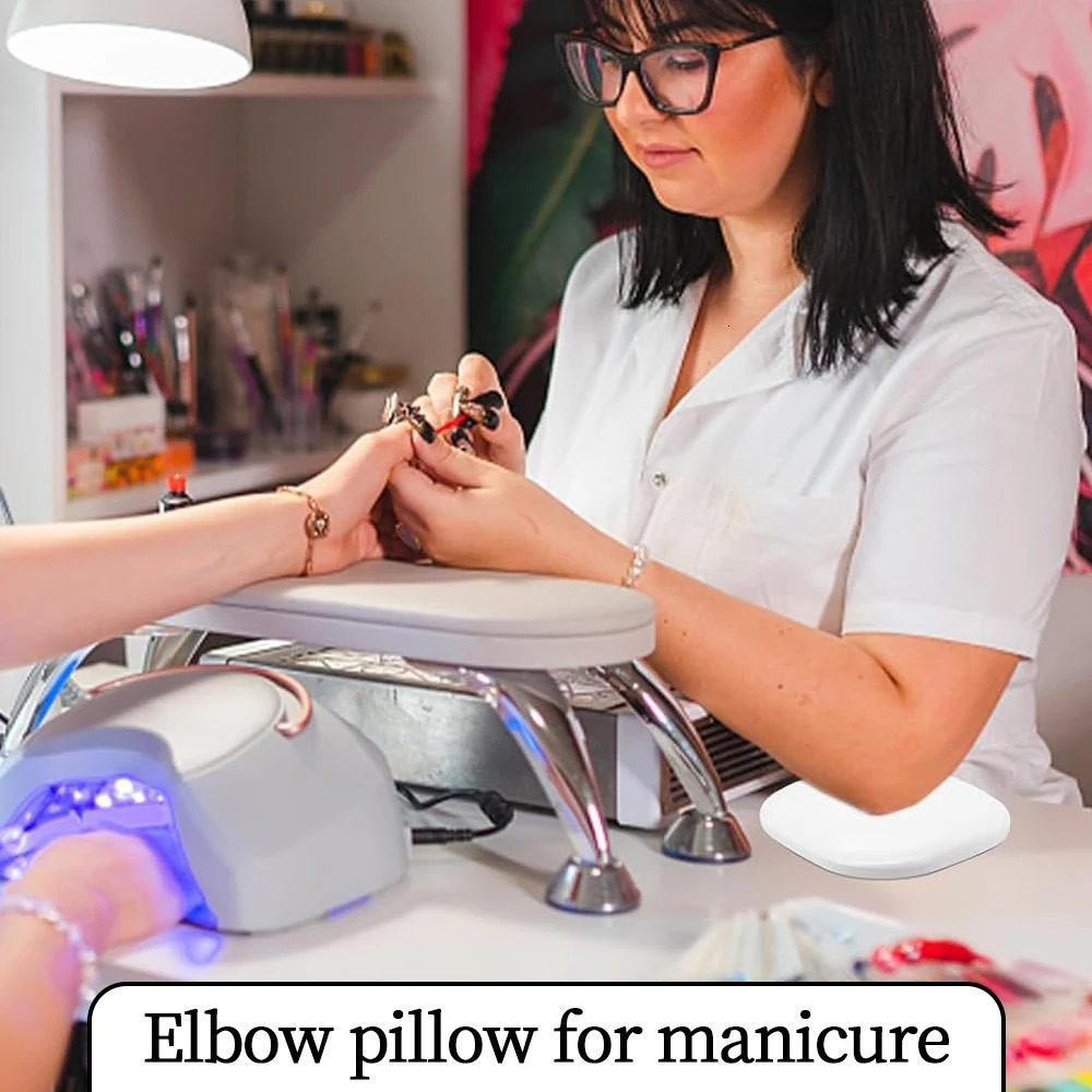 Square Microfiber Leather Nail Arm Rest Professional Non-Slip Nail Technician Arm Rest Pillow Cushion Salon Manicure Elbow Pad 240625