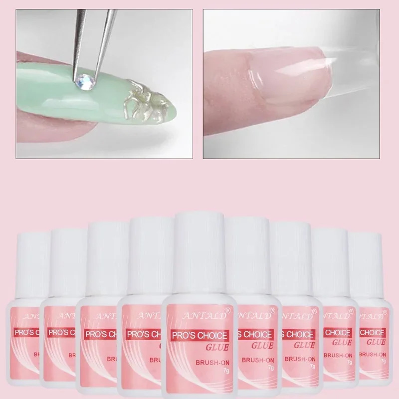 7g Fast Drying Nail Glue for False Nails Professional Glitter Acrylic Nail Rhinestone nail Art Decoration Glue Manicure Tools 240625