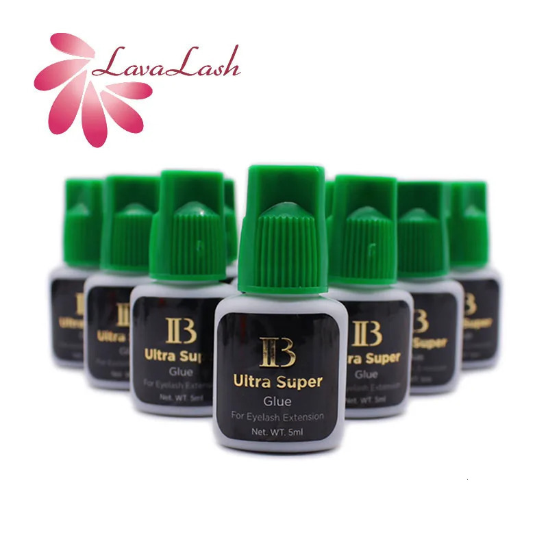 IB Ultra Super Glue Individual Fast Drying Eyelash Extensions Glue Green Cap 5ml Korea Adhesive Black Beauty Tools 240626