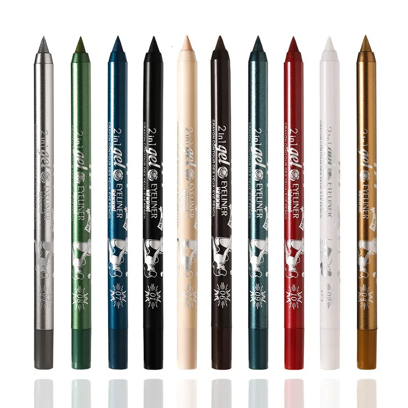 Colourful Eyeliner Long Lasting Pigment Pencil Waterproof Blue Black White Color Gel Eye Liner Pen Makeup Eye Beauty Cosmetics 240625
