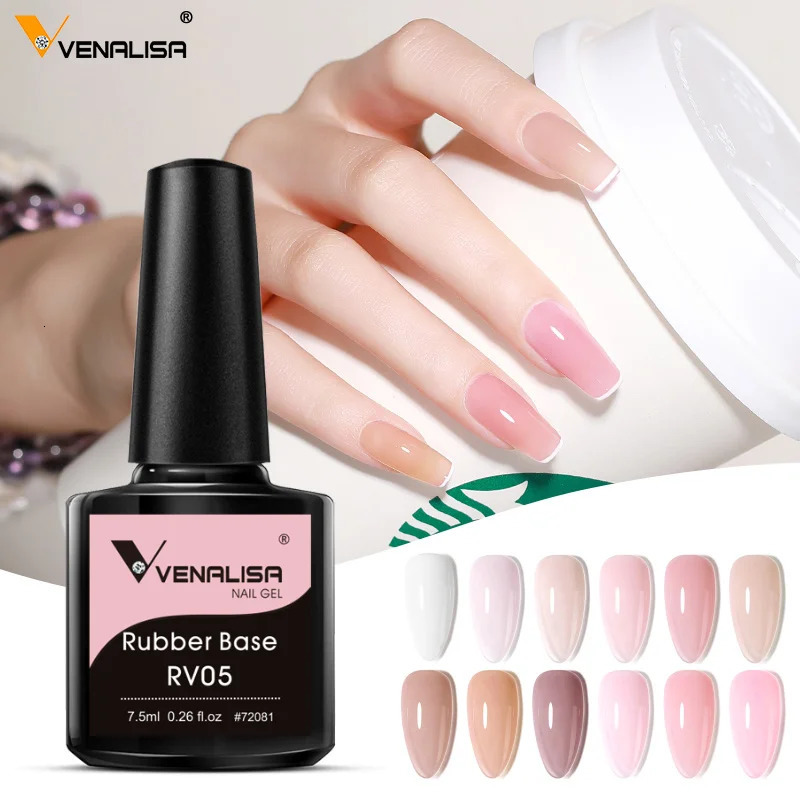 VENALISA rubber primer color nail gel polishing jelly translucent French nail camouflage soap UV LED nail gel varnish 240625