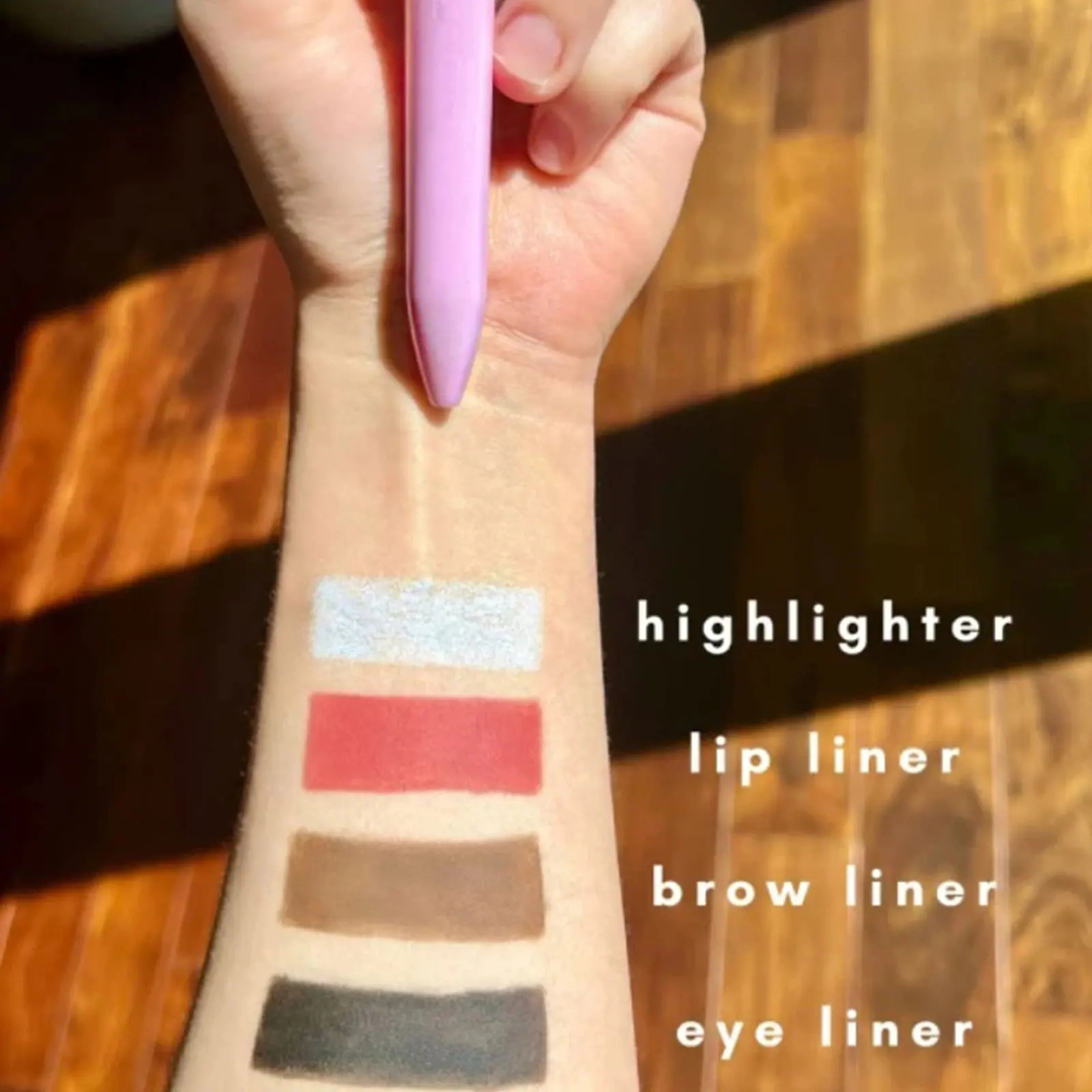 4 In 1 Eyebrow Eyeliner Lip Liner Highlighter Pencil Waterproof Drawing Eye Brow Long Lasting Sweatproof Makeup Cosmetic Tools 240625