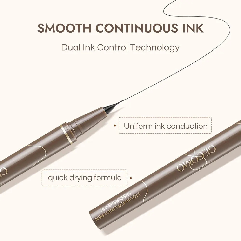 GECOMO Liquid Eyeliner 0.01mm Super Slim Waterproof Quick Dry Long Lasting Color No Smudging Eyeliner Pencil 240625